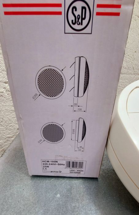 Ventilador extrator 600 m3h P/ parede o vidro