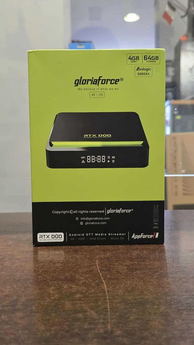 GloriaForce RTX Duo 4K UHD Android 11.0 TV Box 4 GB RAM, 64 GB Flash