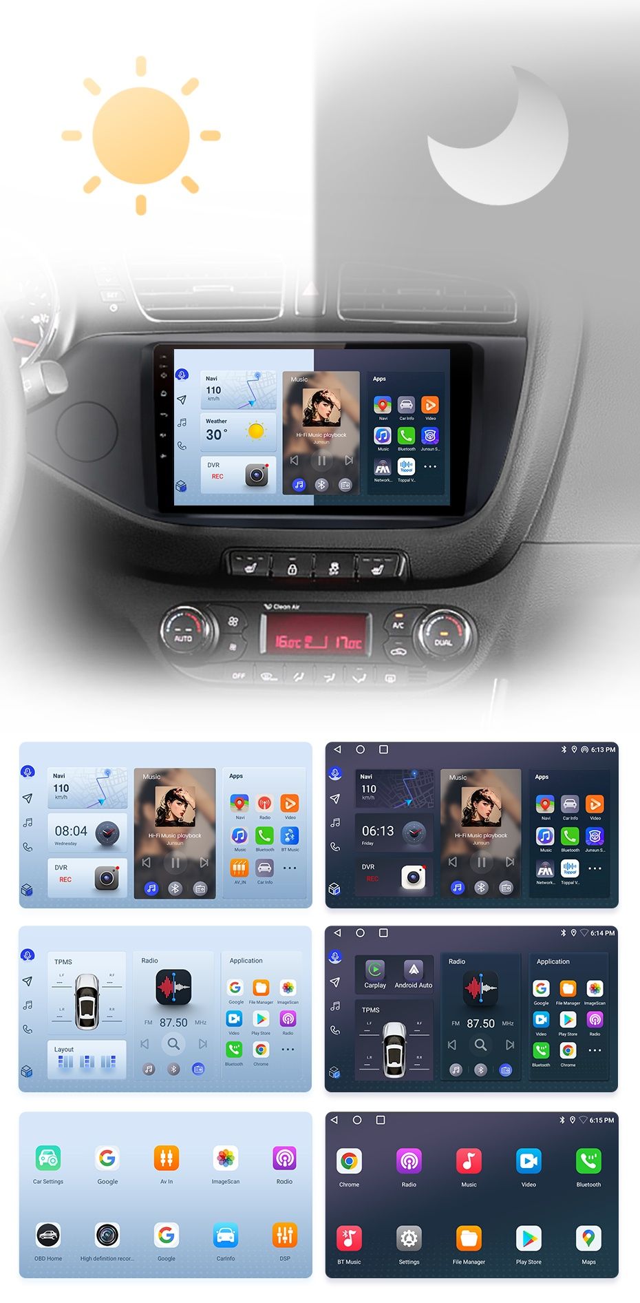 Rádio 9" android Kia Ceed 2012 a 2018 WIFI GPS Novo