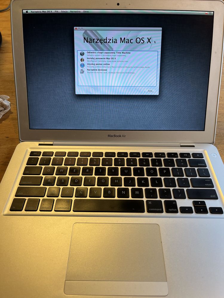 Laptop MacBook Air A1237 60gb