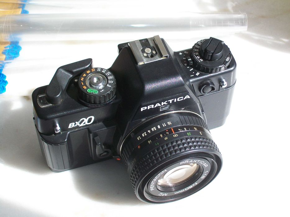 Máquina fotográfica praktica bx20 + flash kalimar tw-3600 + 2 lentes