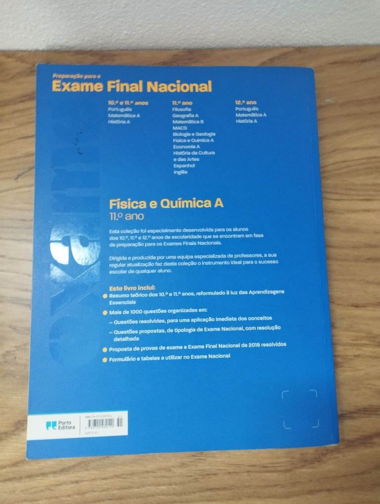 Livro de preparação de exames de físico química A