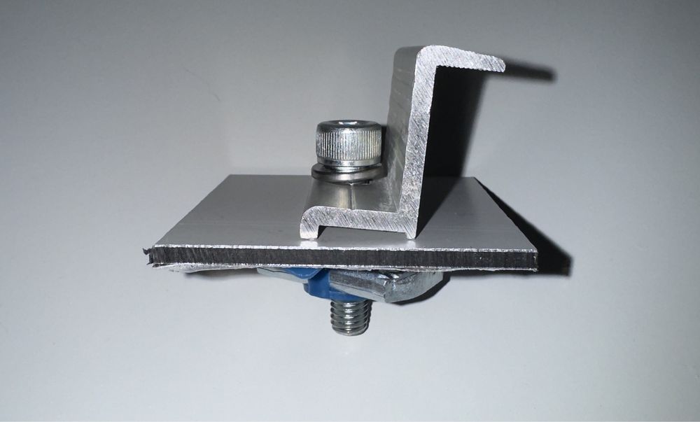 Прижим для солнечных панелей в сборе притискач кінцевий для панелей