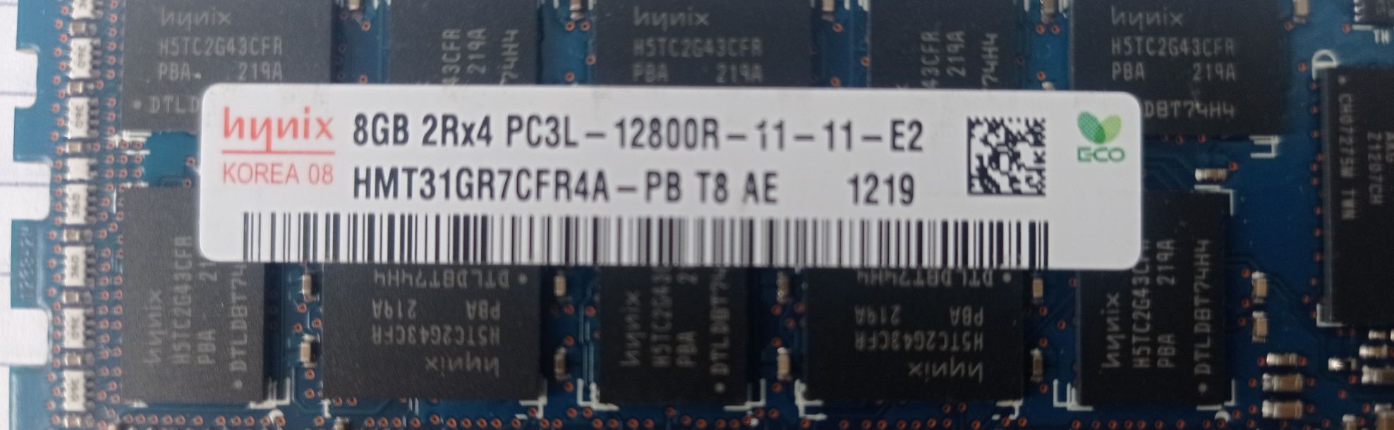 Серверна оперативна пам'ять Hynix 8GB DDR3 2Rx4 PC3L-12800R