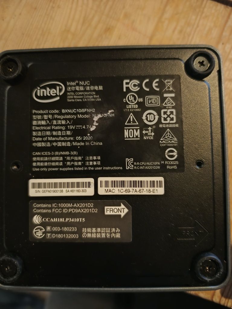 Intel NUC 10 – Mini PC 10. generacji Intel Core i5 Thunderbolt 3 USB-C
