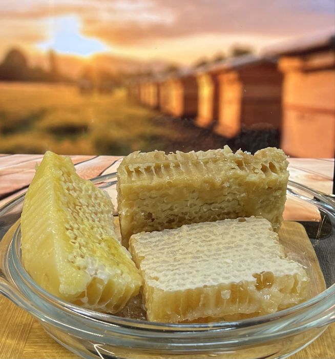 Мед в Сотах СТІЛЬНИКОВИЙ МЕД Без Хімії Без ГМО 2025 1 кг