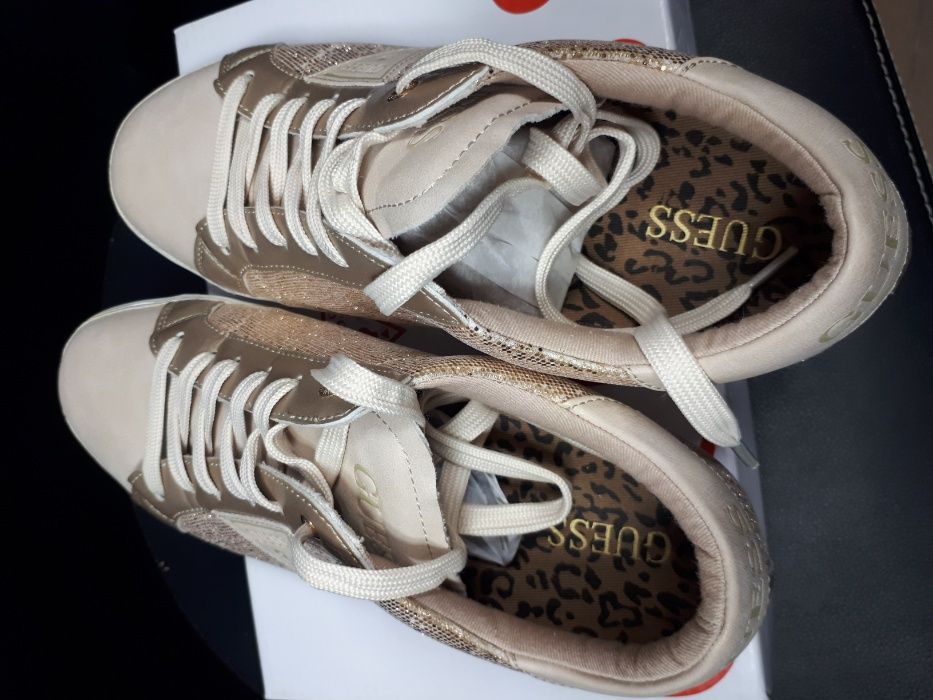 Sneakersy Guess Szampańskie brokat trampki 41 markowe buty