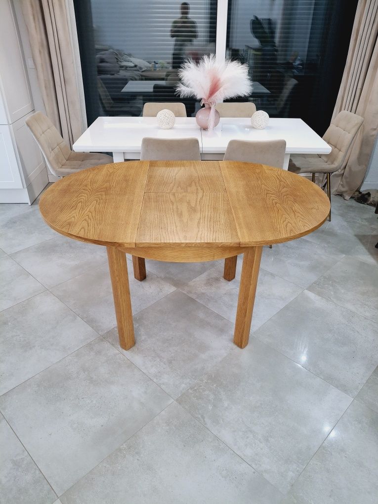 Stół okrągły Rozkładany Design PRL 100 cm
