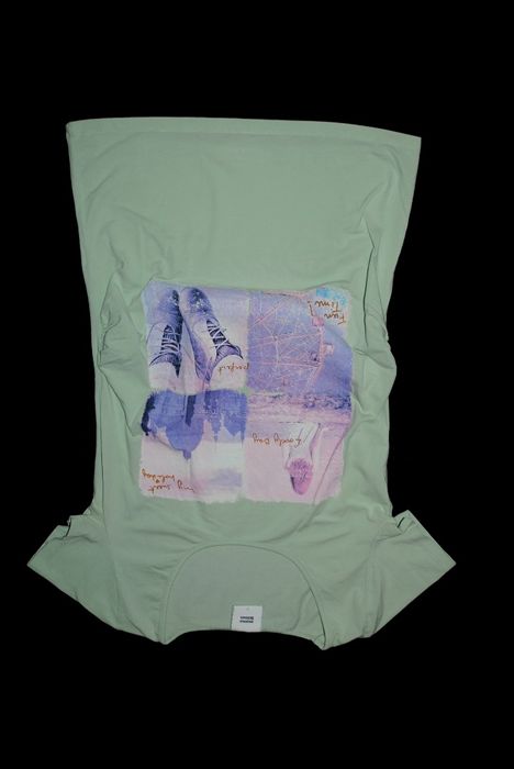 Футболка S для беременной аквамарин мятная с рисунком принт бренд next