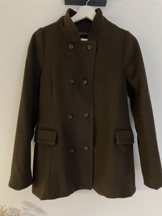 Brązowy płaszcz Zara XL