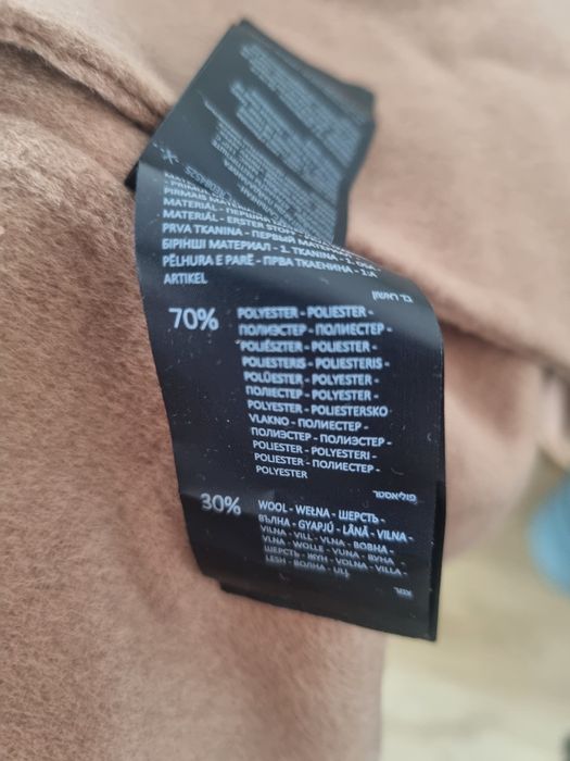 płaszcz z wełną nowy