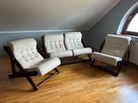 Zestaw foteli i sofy IKEA Kon Tiki, lata 80te