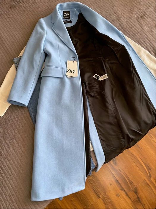 Нове шерстяне жіноче пальто Zara Manteco, люкс якість