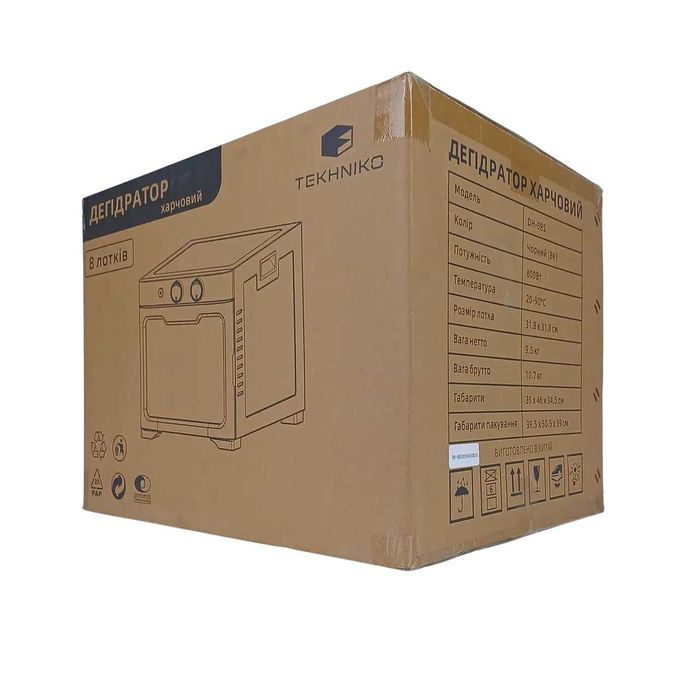 Дегідратор професійний Tekhniko DH-08S-BK (8 лотків)
