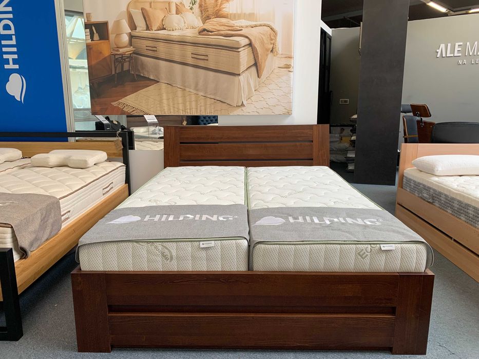 Łóżko Drewmax LK192 BOX bukowe z pojemnikiem 160x200 - Ekspozycyjne