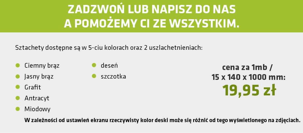 Deska kompozytowa ogrodzeniowa WPC