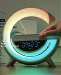 Настільна лампа-нічник 22 см. діам. Smart 3в1 бездротова зарядка