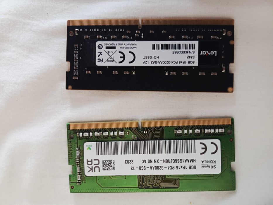 Kit RAM 16GB DDR4 (2x8GB) para portátil — SKhynix + Lexar