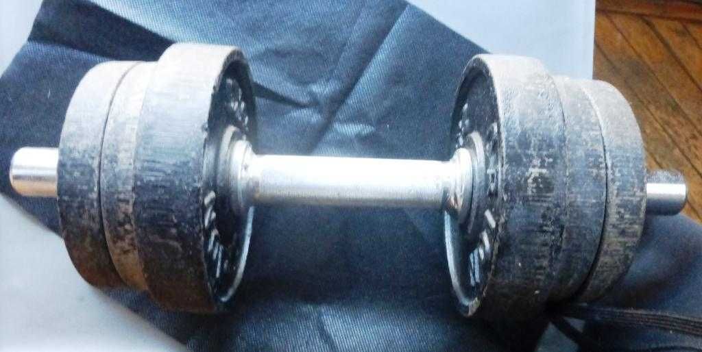 Hantla  ( 2 x2,5 kg + 4x 1 kg ) regulowana