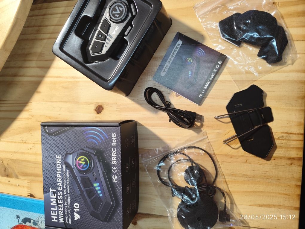 Bluetooth para capacete soft mic v10