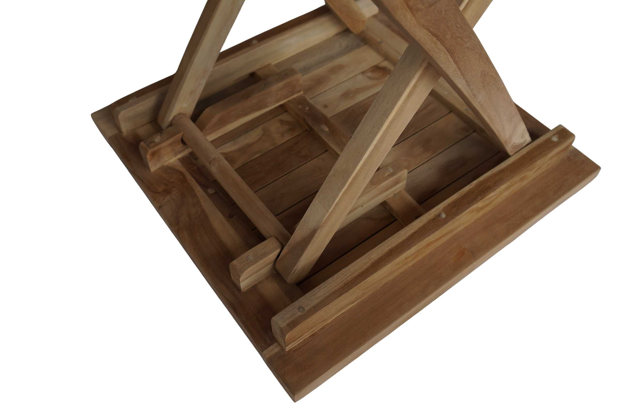 Drewniany składany stolik stół ogrodowy balkonowy 100% TEAK
