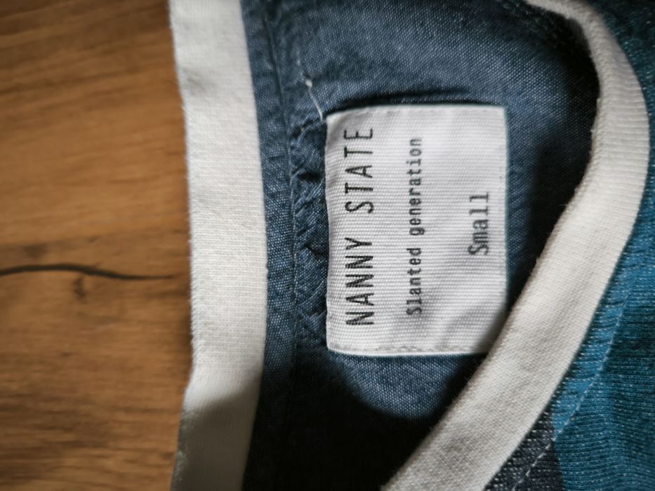 Nanny State bluza męska w paski S biała niebieska