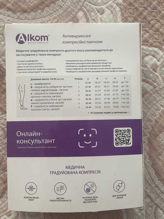 Антиварикозні компресійні панчохи