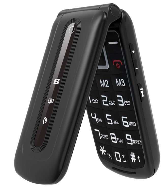 Telefon dla seniorów Ushining G380S, kamera latarka