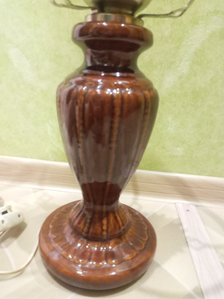 Настольная лампа антиквариат керамика