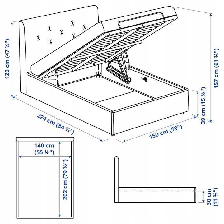Łóżko z pojemnikiem Ikea