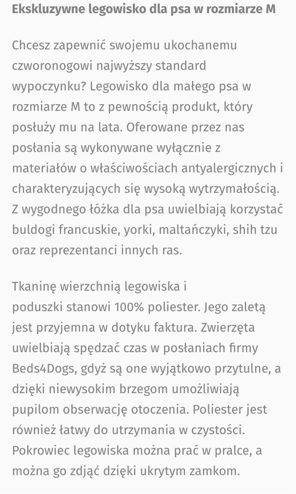 Luksusowe legowisko szare dla psa polskie antyalergiczne jak nowe