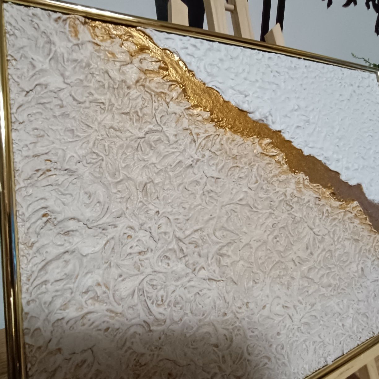 Obraz mojego autorstwa struktura "Złota rzeka '