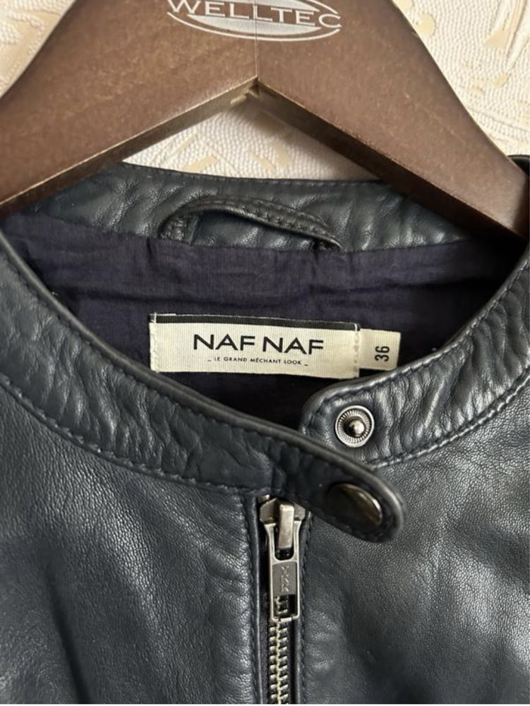 Кожанная стильная куртка naf naf
