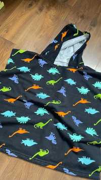 Nowy Ręcznik poncho pelerynka w dinozaury na plaże basen dla 2-5 latka