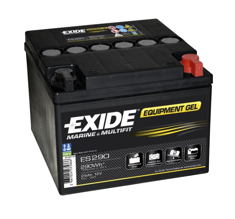 Exide Equipment Gel 12V 25AH 150A ES290