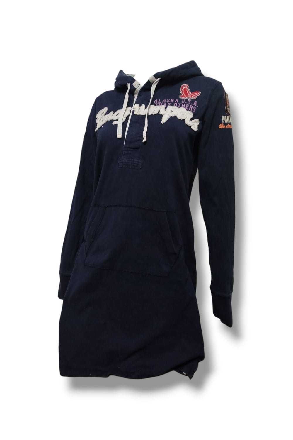 PJS Parajumpers Hooded Dress Long Sleeve Sweatshirt Hoodie Bluza