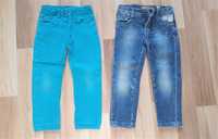 Dwie pary jeansowych spodni dla dziewczynki rozm. 104