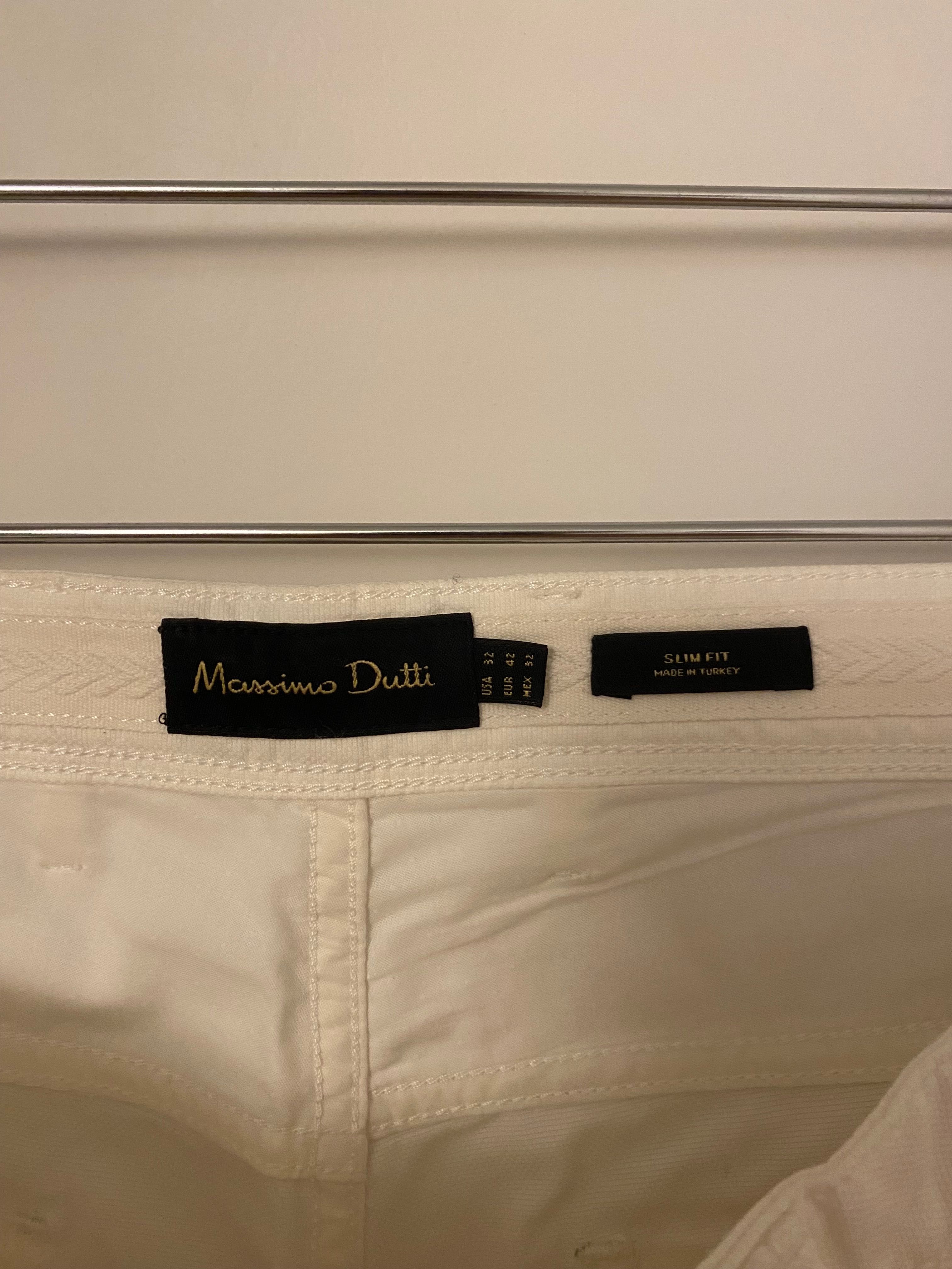 Calças Massimo Dutti Brancas - slim fit