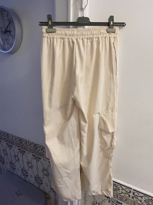 Calças cargo beje