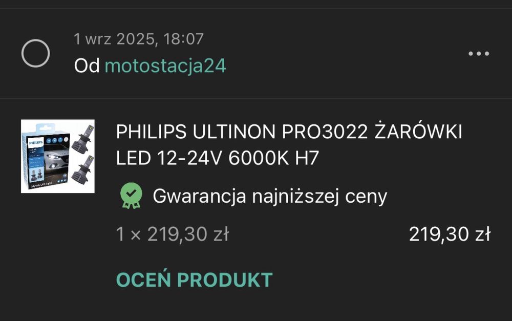 Żarówki H7 LED Philips Ultinon PRO3022