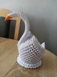 Łabędź Biały Origami Modułowe 3D