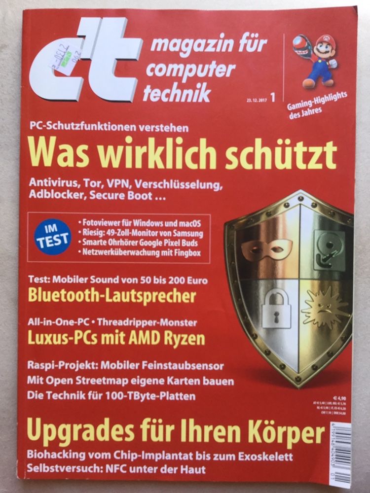 c’t magazin fur computer technik 1/2018 niemiecki