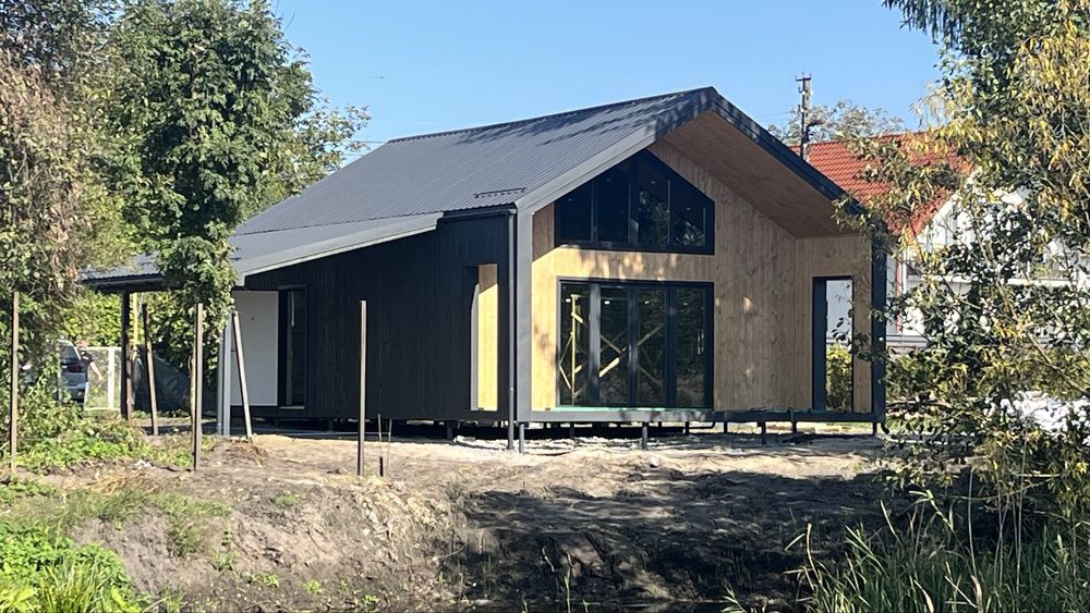 Каркасний будинок 85 м2 «Під Ключ». Барнхаус. 3 комплектації.