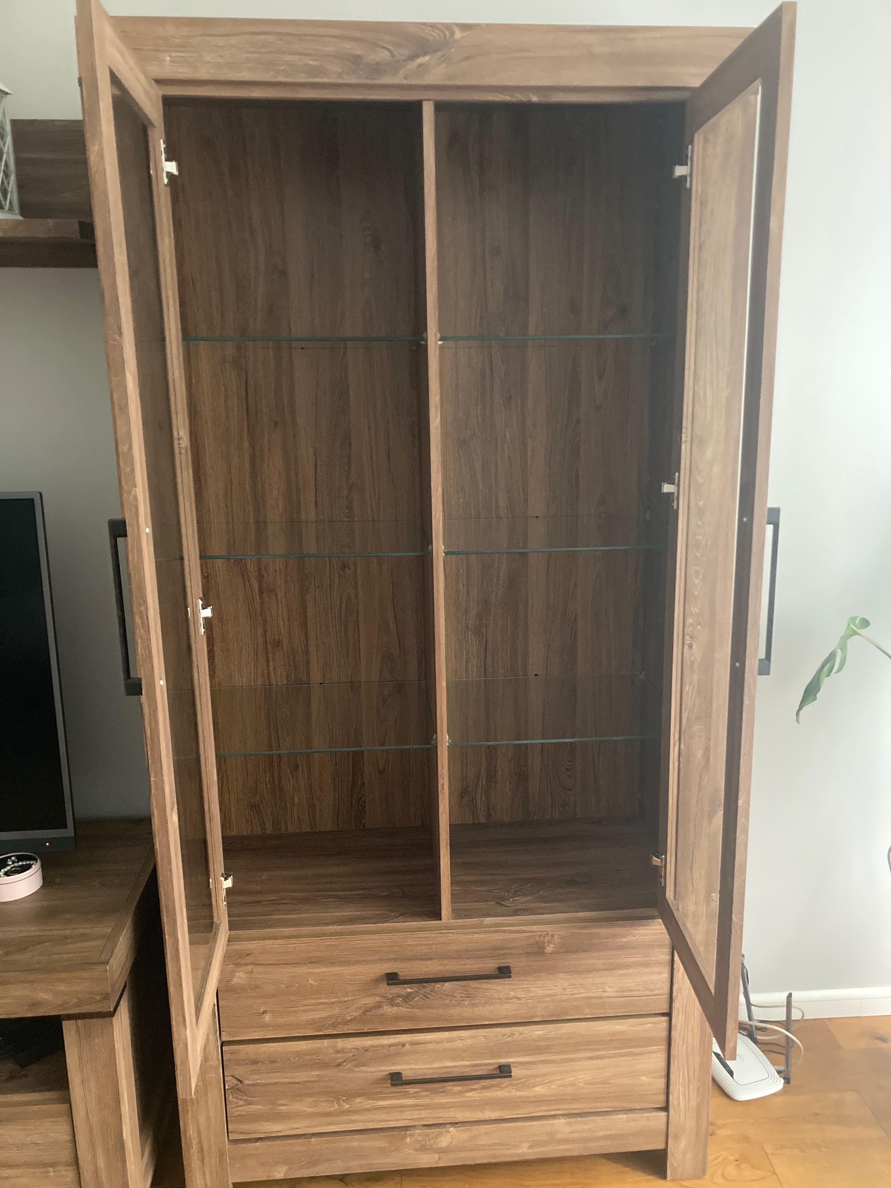 Witryna 98cm z kolekcji Gent BRW dąb stirling