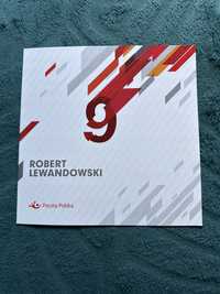 Folder wraz ze znaczkiem Robert Lewandowski.Poczta Polska.