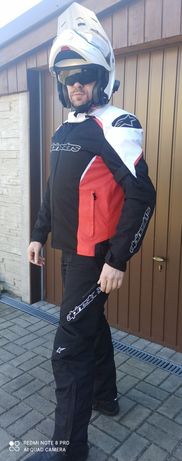Kurtka i spodnie Alpinestars Gunner WP czarna czerwona biała XL