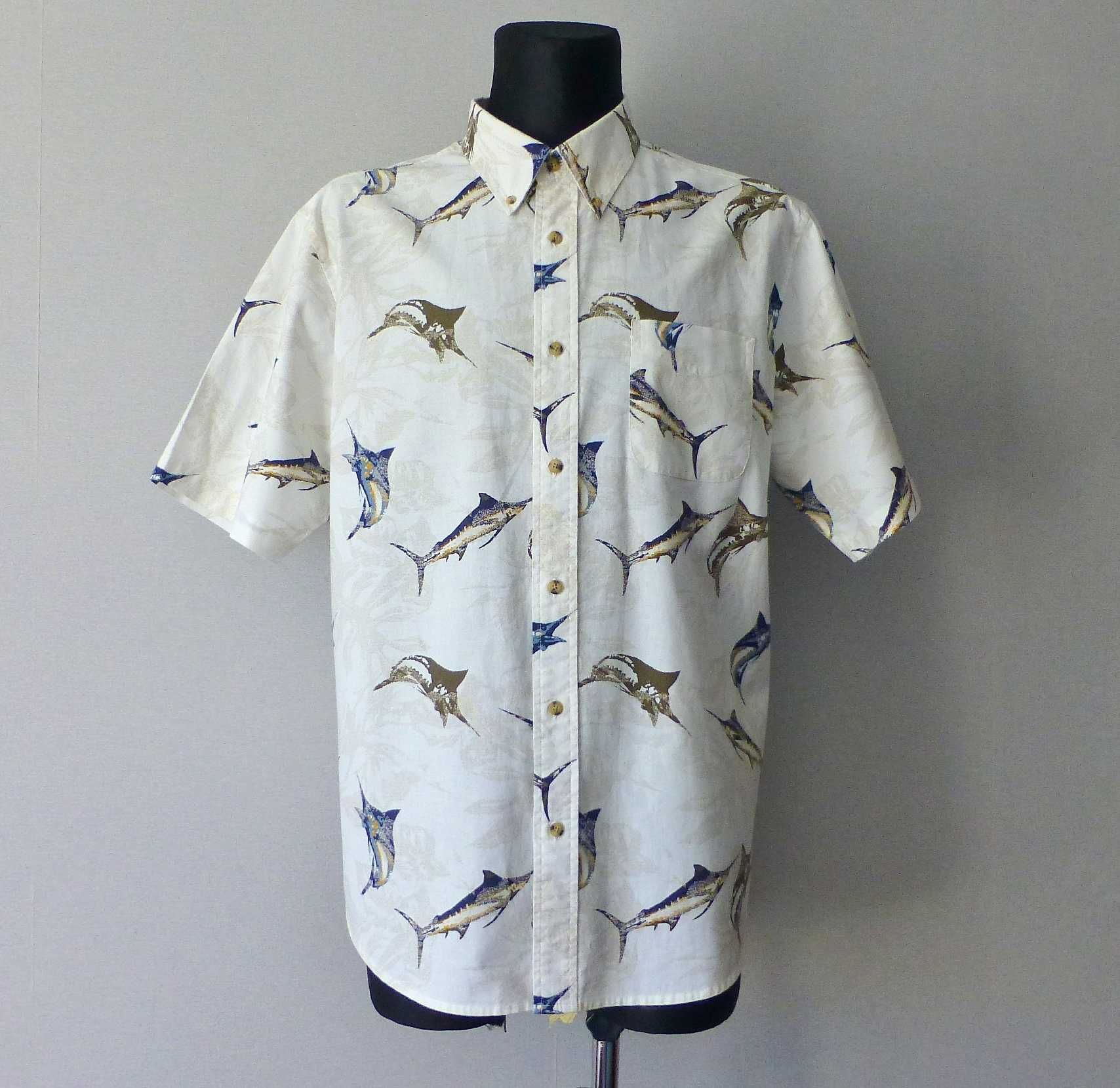 Knightsbridge letnia męska koszula Fish Print L XL