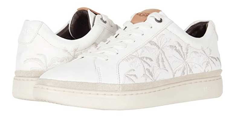 Кеды белые кожаные UGG Brecken Lace Low Palms 44 р-р