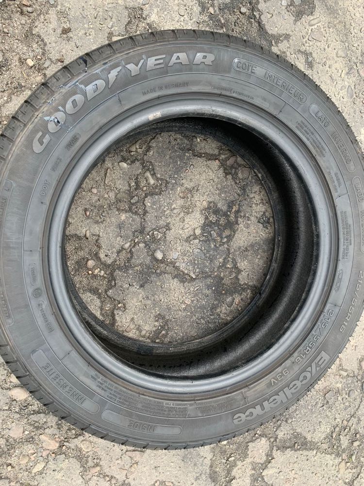 Шини 215/55 R16 пара Goodyear 2020p літо 6,5/6,2мм