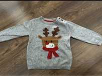 Sweterek swiateczny niemowlecy h&m 68